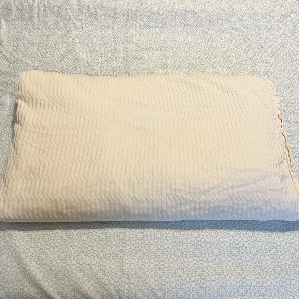 Ralph Lauren Green Label King Size Cream Duvet Cover Textured Pattern Cotton USA